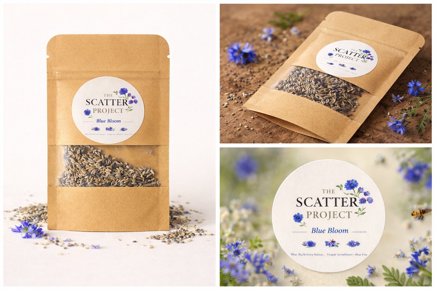 Blue Bloom wildflower seed pack