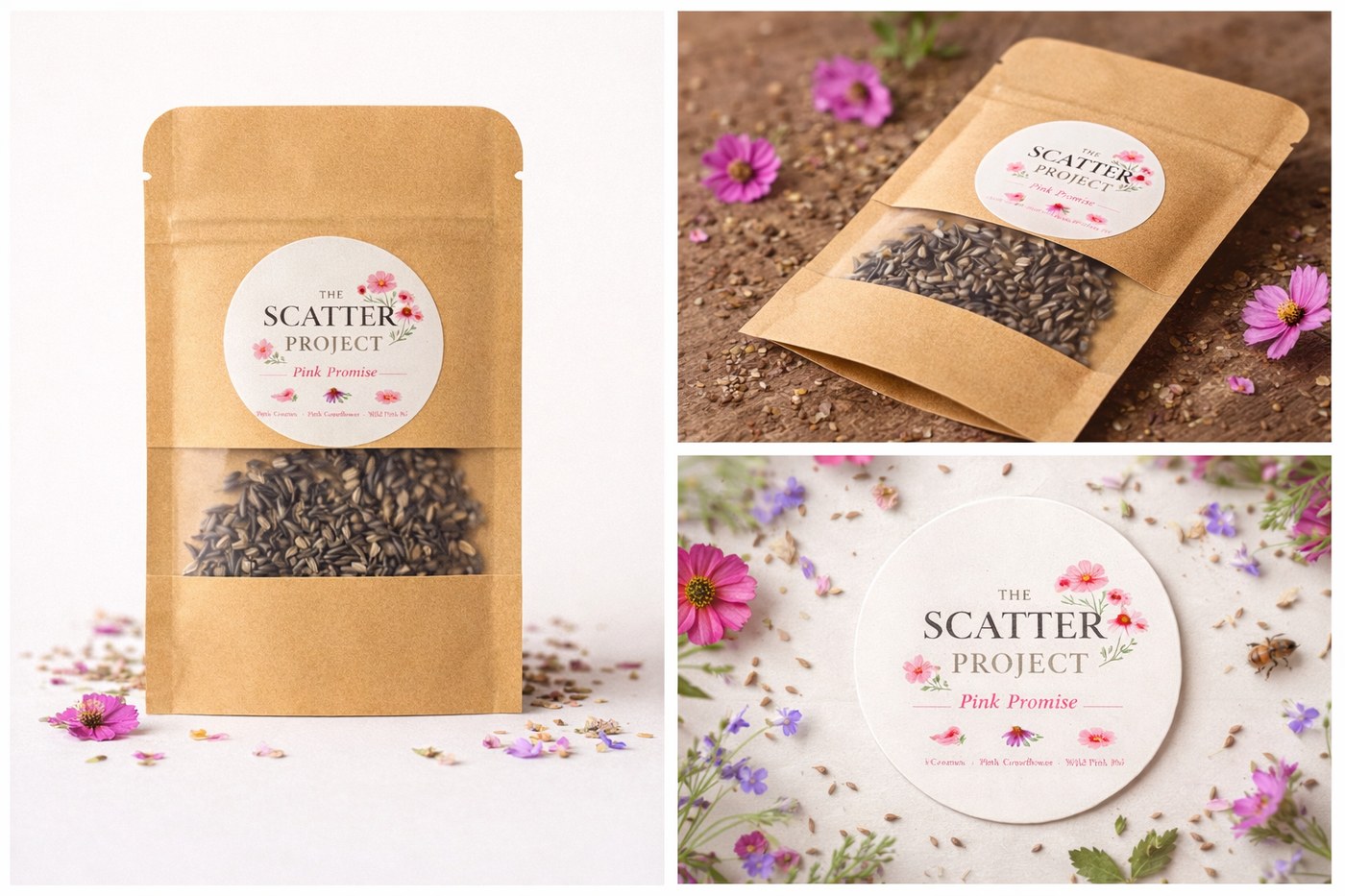 Pink Promise wildflower seed pack